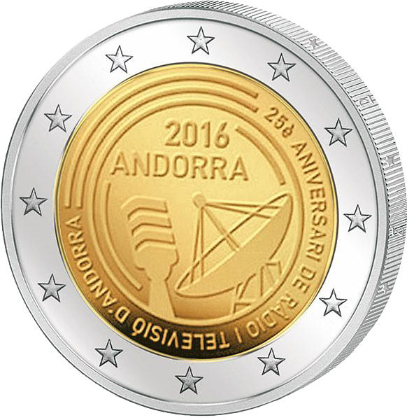 Andorra 2016 2-Euro '25 Jahre Rundfunk'