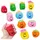 Relaxdays Stressbälle 8 cm 12er Set Blau,Gelb,Rot