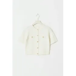 Y knitted cardigan - White - 170