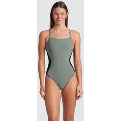 Badeanzug Damen arena Mesh Panels Closed-Back - Sage - 42