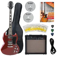 Rocktile Pro S-R E-Gitarre Heritage Starter Set + Zubehörset+ Amp