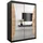 abiks möbel Schwebetürenschrank MONACO 150 x 200 x 62 cm Schwarz