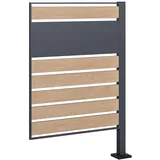 SCHARTEC Mülltonnenverkleidung 3 oder 1 seitig 240 l erweiterbar Mülltonnenzaun anthrazit Holz Mülltonnebox Mülltonnen Einhausung Einfassung Sichtschutz (1-seitig)