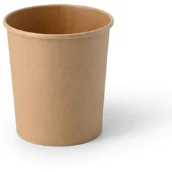 BIOZOYG 50 Stück Eisbecher Pappe 400 ml braun  - umweltfreundlich, recycelbar, plastikfrei - Joghurtbecher, Papierbecher