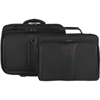 WENGER Patriot 2-tlg Laptop Trolley für Notebook bis 17 Zoll, herausnehmbare Laptop-Tasche 15,6 Zoll, 25 l, Damen Herren, Büro Business Reisen, Schwarz, 600662