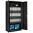 Tectake Werkzeugschrank Stahl 180 x 80 x 40 cm schwarz abschließbar mit 2 Flügeltüren 4 höhenverstellbare Einlegeböden