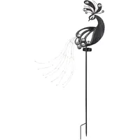 GLOBO Solarstecker Garten Steckleuchte Solarlampe für Außen Gartendeko Pfau