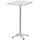 [en.casa] Bartisch Järpen 60 x 60 x 115 cm Höhenverstellbar Klappbar Silber
