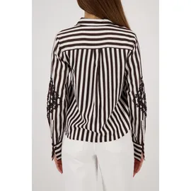 Monari Hemdbluse mit Kordelstickerei Braun 46