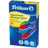 Pelikan Signierkreide für rauhe Untergründe Schachtel mit 12 Stück, rot