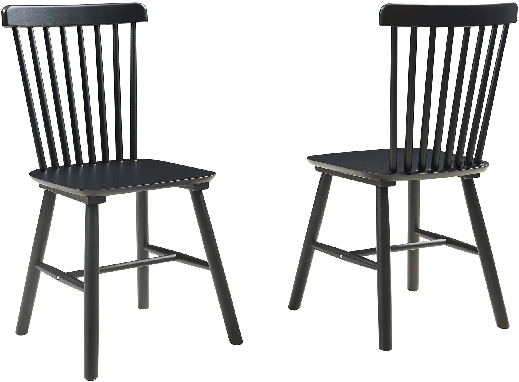 Esszimmerstuhl Karmoy 2er Set Holz Schwarz [en.casa]