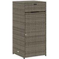 vidaXL Gartenschrank Grau 55x55x111 cm Poly Rattan