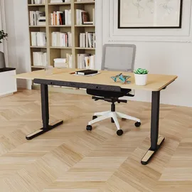 Yaasa Schreibtisch Eiche hell / Schwarz