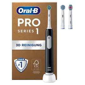 Oral-B Pro Series 1 Plus Edition schwarz + 3 Aufsteckbürsten