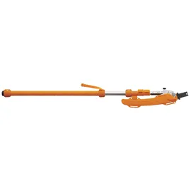 Silky Longboy Teleskopsäge 3-teilig | ausziehbar bis 3,6 m (Reichweite bis 4,5 m) | nur 1,45 m Transportlänge | 360 mm Klappsägeblatt mit Sichel | ovale Alu-Stange, Profi-Astsäge für Obstbau & Garten