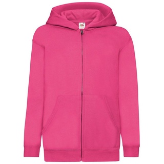 FRUIT OF THE LOOM Classic Hooded Sweat Jacket Kids Unisex Kinder Kapuzen Sweat-jacke, fuchsia,