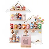 Songmics Kinderregal für Toniebox 35 Figuren Buche wolkenweiß