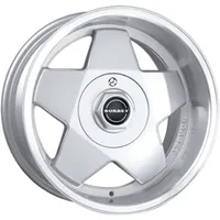 Borbet A 7x15 ET35 4x108 57,1, silver polished