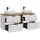 petits-meubles Doppelwaschtisch 140,8 x 59 x 46 cm Weiß