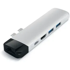 Satechi USB-C Pro Hub Multi-Port Adapter 4K HDMI & Ethernet Silber