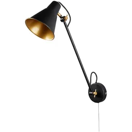 Searchlight Swing Arm (60 W) Schwarz/Gold