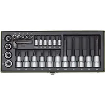 PROXXON Steckschlüsselsatz TX 1/4 + 1/2 29-teilig