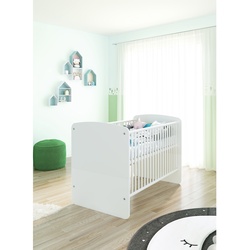 nonjoo. Babyzimmer Lunis Babybett 70 x 140 cm, Liegehöhe verstellbar, 3 Schlupfsprossen