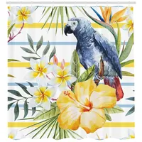 ABAKUHAUS Duschvorhang 175 x 200 cm gelb grün