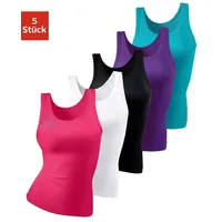 PETITE FLEUR Damen Unterhemd, 5 Stück - 46