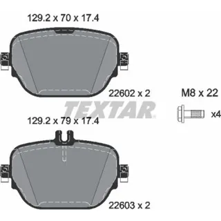 Textar Bremsbelagsatz, Scheibenbremse