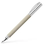 Faber-Castell Ambition OpArt White Sand Federbreite M, inkl. Geschenkverpackung