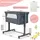 Costway 3 in 1 Beistellbett Dunkelgrau 70 x 140 cm
