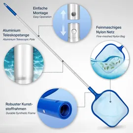 tillvex Pool Kescher Set blau 122 cm
