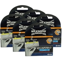 Wilkinson Quattro Titanium Precision 6 x 4 Rasierklingen Ersatzklingen Set