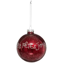 Atmosphera - Rote Weihnachtskugel Ø9 cm aus Glas