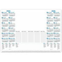 PRIMUS PRINT Schreibtischunterlage Papier DIN A2-2025 & 2026 Jahreskalender - 80g Dickes Naturpapier - Stabiler Papprücken - 25 Blatt - ohne Schutzleiste - Büro und Homeoffice [1er Set]