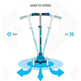 MONDO On&Go Tripper Scooter 3 Rädern, PU-Rollen und TPR-Griffen, Sicherheitsbremse Blau