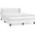 vidaXL Boxspringbett mit Matratze Weiß 140x200 cm Kunstleder