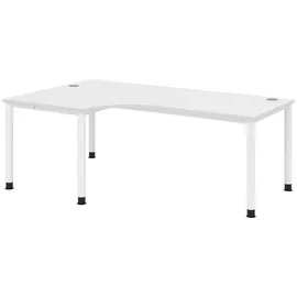 bümö Eckschreibtisch Serie-H Weiß