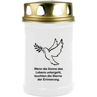 HS Candle Grabkerze 7 cm 4 St. weiß