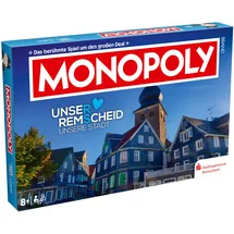 Winning Moves Monopoly Remscheid - Monopoly Städte-Edition - Familienspiele Strategie Brettspiele Remscheid - 2+ Spieler ab 8+ Jahren - Deutsch
