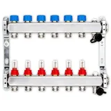 Strasshofer GmbH Heizkreisverteiler Premium für Fußbodenheizung 6 Heizkreise