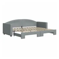 VidaXL Tagesbett Ausziehbar Hellgrau 80x200 cm Stoff
