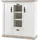 Lomadox Highboard 140 x 146 x 44 cm Pinie Weiß