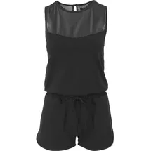 URBAN CLASSICS Ladies Tech Mesh Hot Jumpsuit - Schwarz