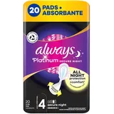 Podpaski ze skrzydełkami Always Platinum Secure Night 4 20 szt