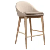 miliboo Design-hochstuhl Holz Polyester Beige Shana