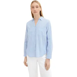 Tom Tailor With Slub Structure 1035247 Bluse Dreamy Blue 36