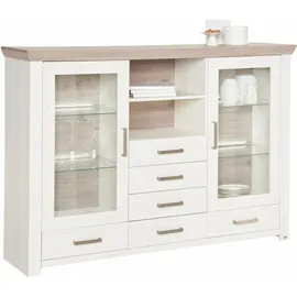 Set One by Musterring Highboard York Dekor Pino-Aurelio / Eiche Nelson