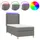 vidaXL Boxspringbett 100 x 200 cm Dunkelgrau